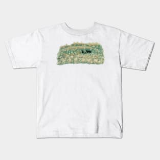 Fairy tale forest. flowers and herbs on a green background. Art Print Kids T-Shirt